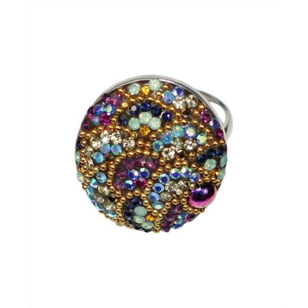 NEW MOSAICO women's austrian crystal ring in silver